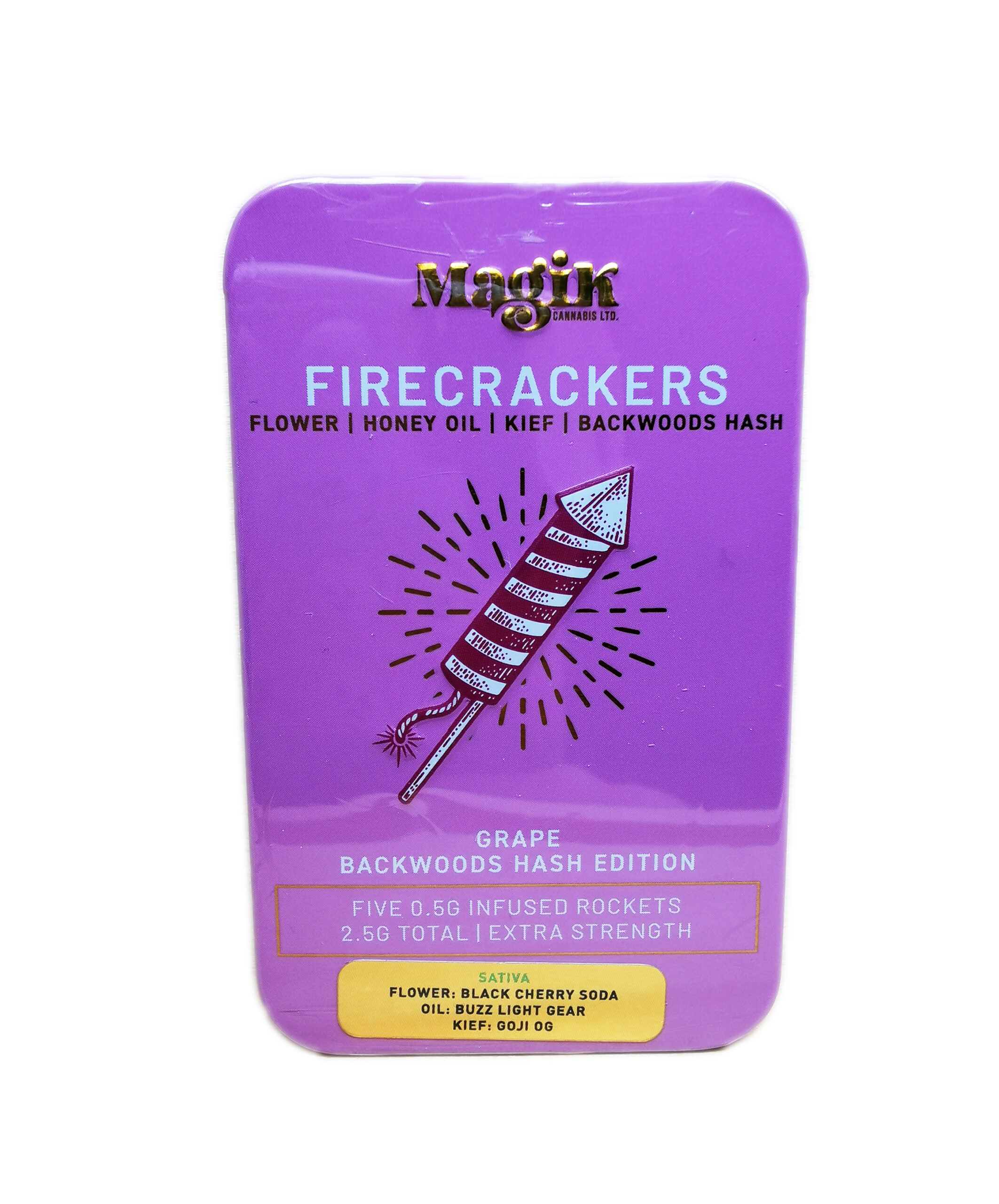 IMG_20251128_163313 Magik's Firecrackers Infused Pre Roll Joints - Grape Backwoods Hash Edition - Image 1